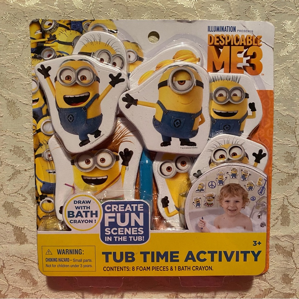 Despicable Me 3 Tub Time Activity 8 Foam Pieces & 1 Bath Crayon